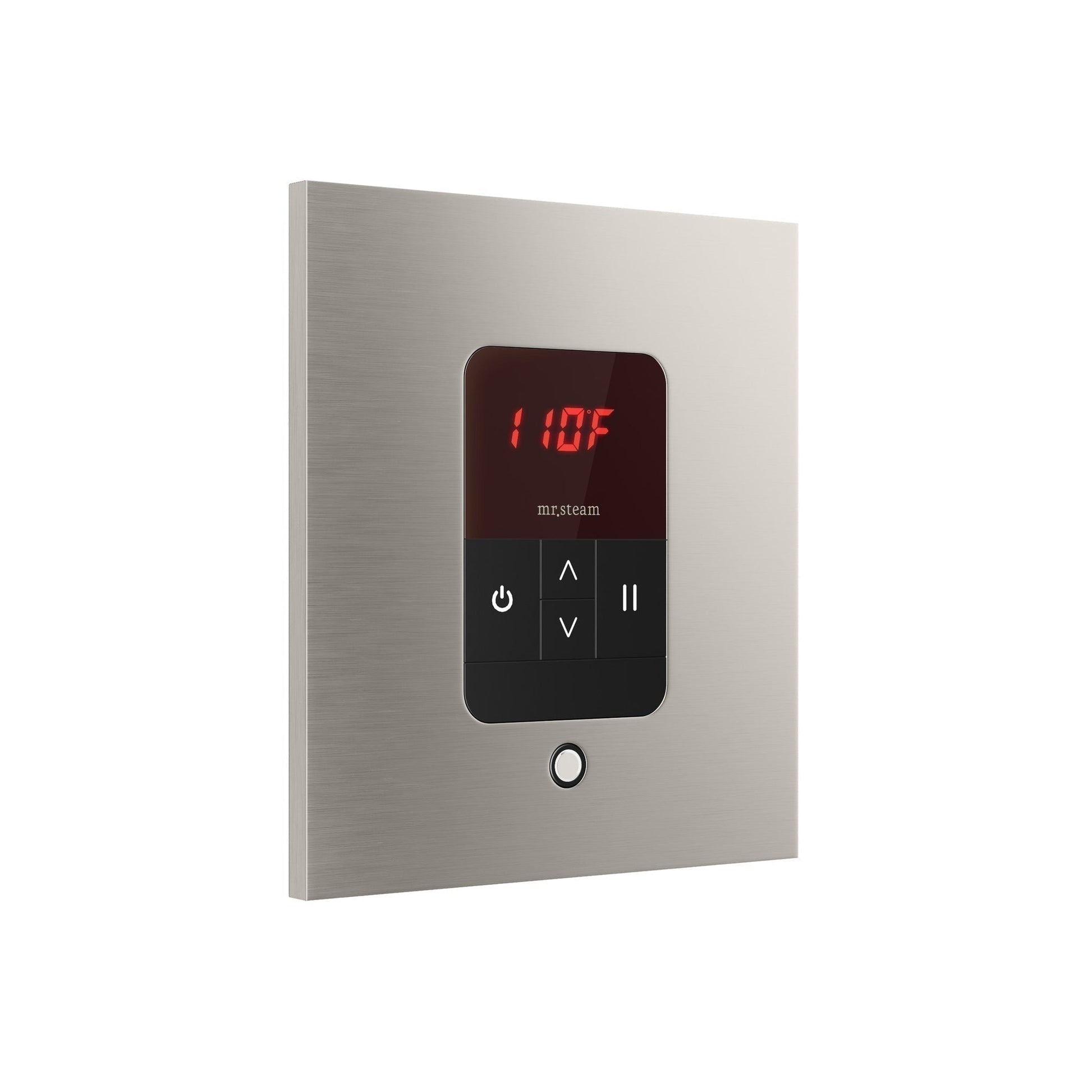 MrSteam iTempo 5" x 5" x 1" Brushed Nickel in Square Steam Shower Control