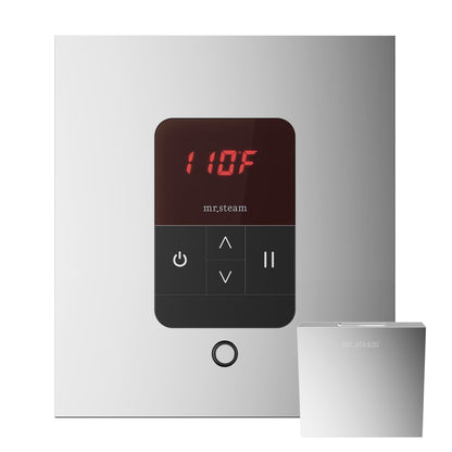 MrSteam iTempo 5" x 5" x 1" in Polished Nickel Square Steam Shower Control