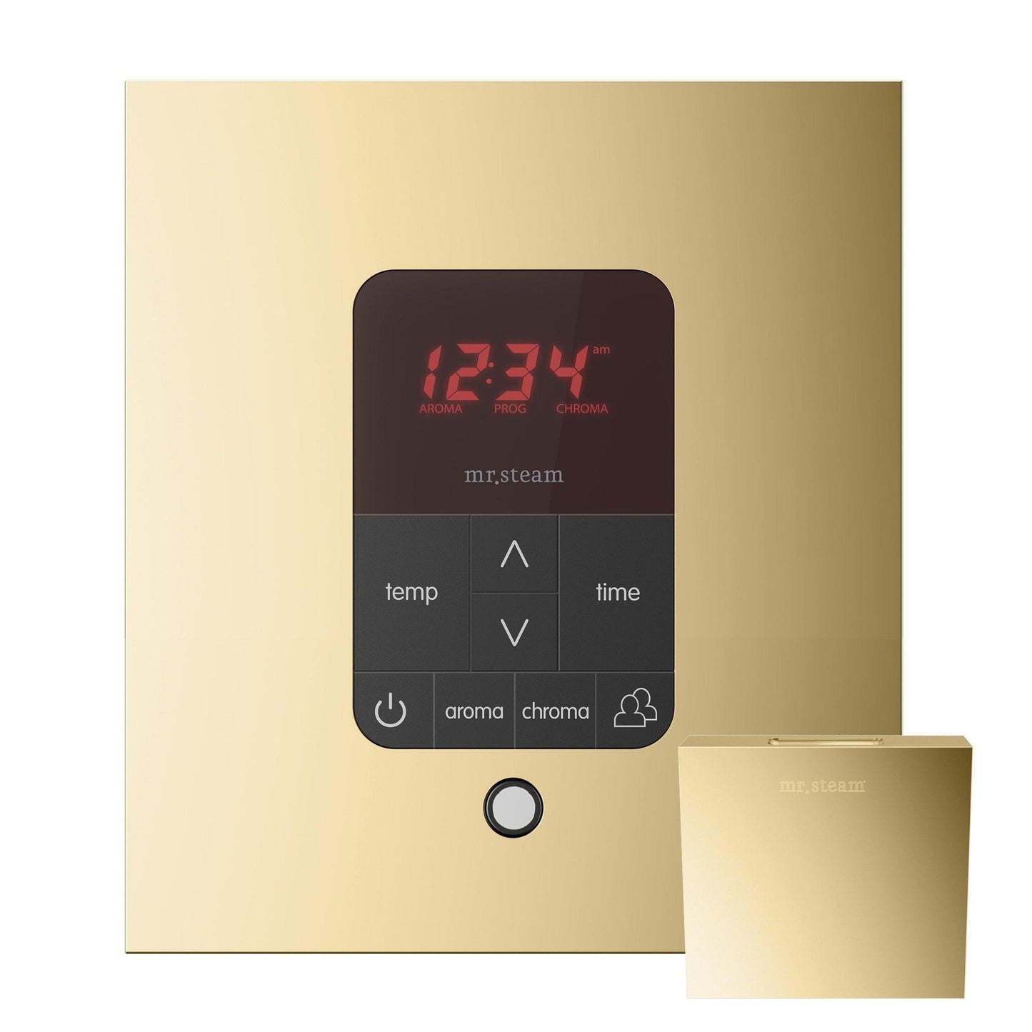 MrSteam iTempoPlus 5" x 4" x 1" Brushed Nickel in Square Steam Shower Control