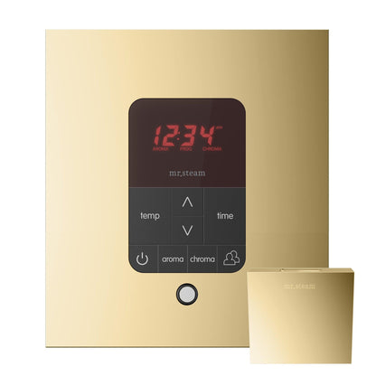 MrSteam iTempoPlus 5" x 4" x 1" Brushed Nickel in Square Steam Shower Control