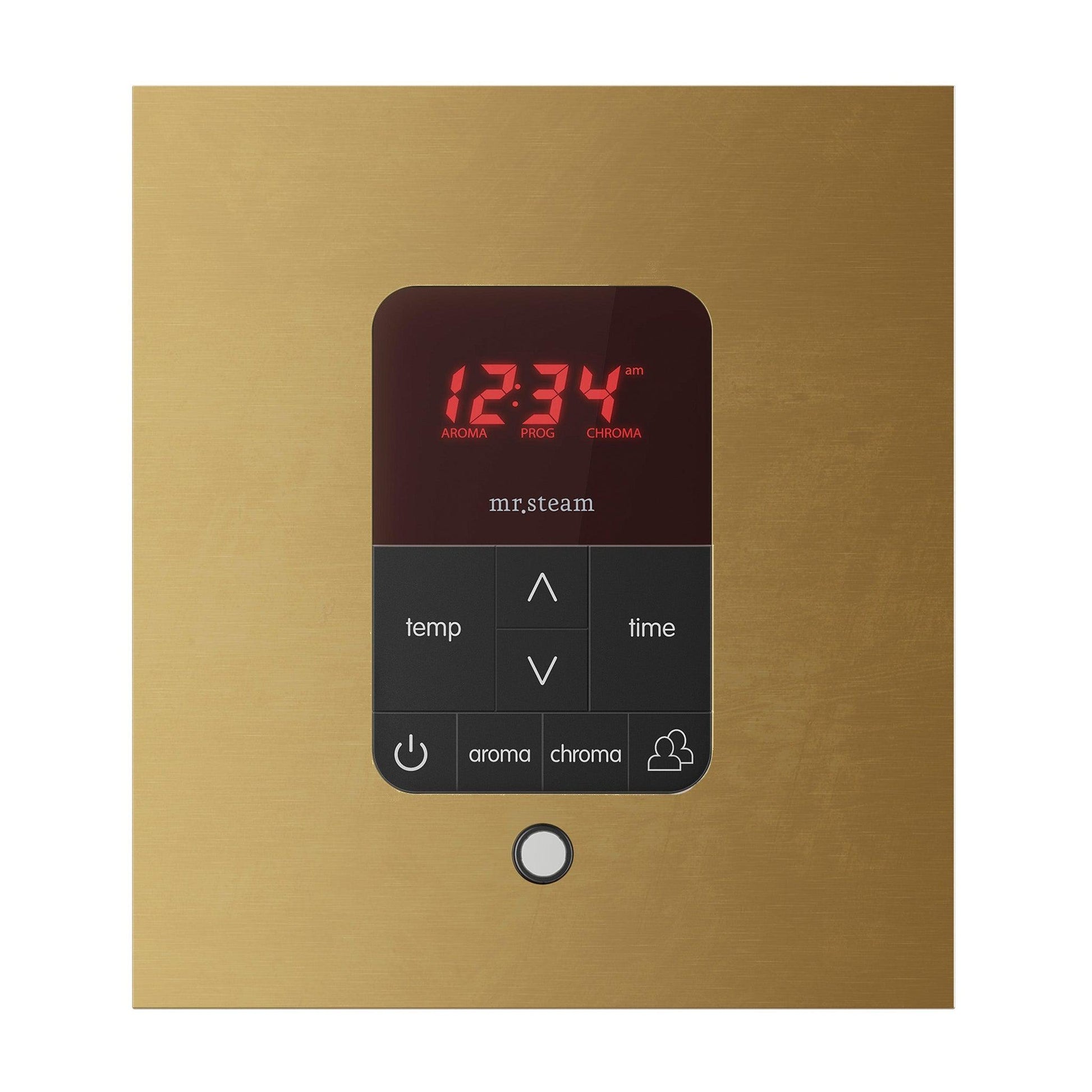 MrSteam iTempoPlus 5" x 4" x 1" Custom Plated Square Steam Shower Control in Square