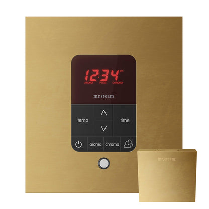 MrSteam iTempoPlus 5" x 4" x 1" Custom Plated Square Steam Shower Control in Square