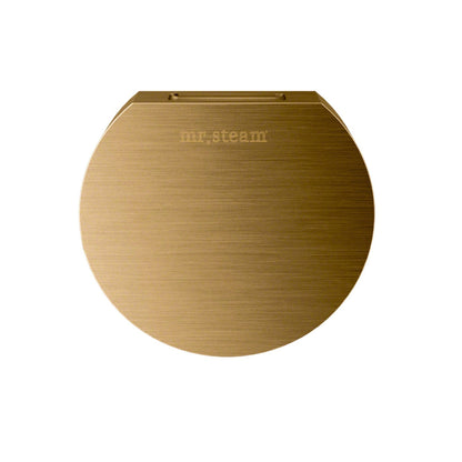 MrSteam iTempoPlus 5" x 5" x 1" Brushed Bronze in Round Steam Shower Control