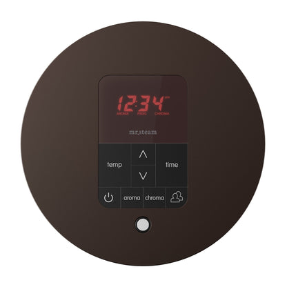 MrSteam iTempoPlus 5" x 5" x 1" Oil Rubbed Bronze in Round Steam Shower Control
