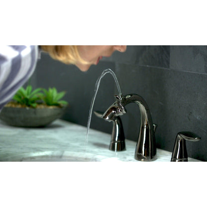 Nasoni Da Vinci 8" Polished Chrome Widespread Fountain Faucet With Pop-Up Drain