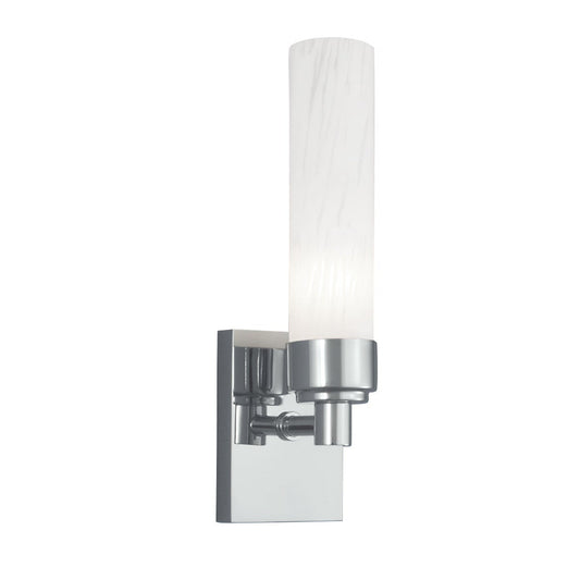 Norwell Lighting Alex 11" x 3" 1-Light Polished Nickel Vanity Light With Splashed Opal Glass Diffuser