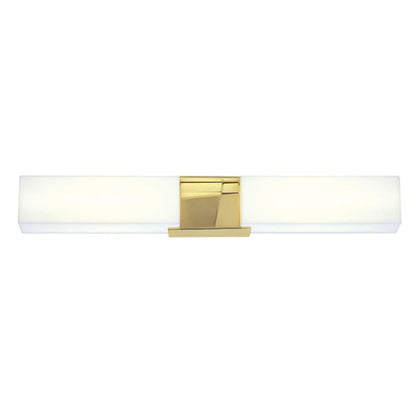 Norwell Lighting Artemis 24" 2-Light Satin Brass LED Vanity Sconce With Matte Opal Acrylic Diffusers