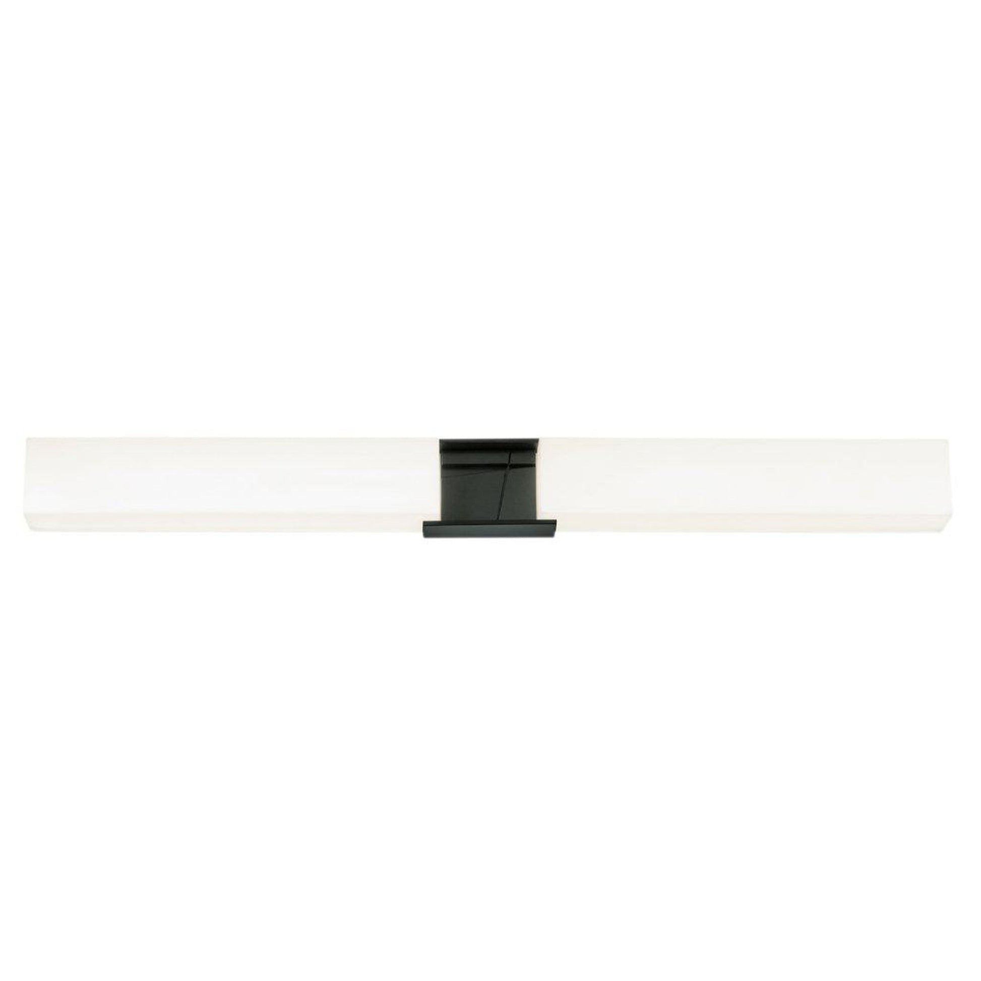Norwell Lighting Artemis 36" 2-Light Matte Black LED Vanity Sconce With Matte Opal Acrylic Diffusers