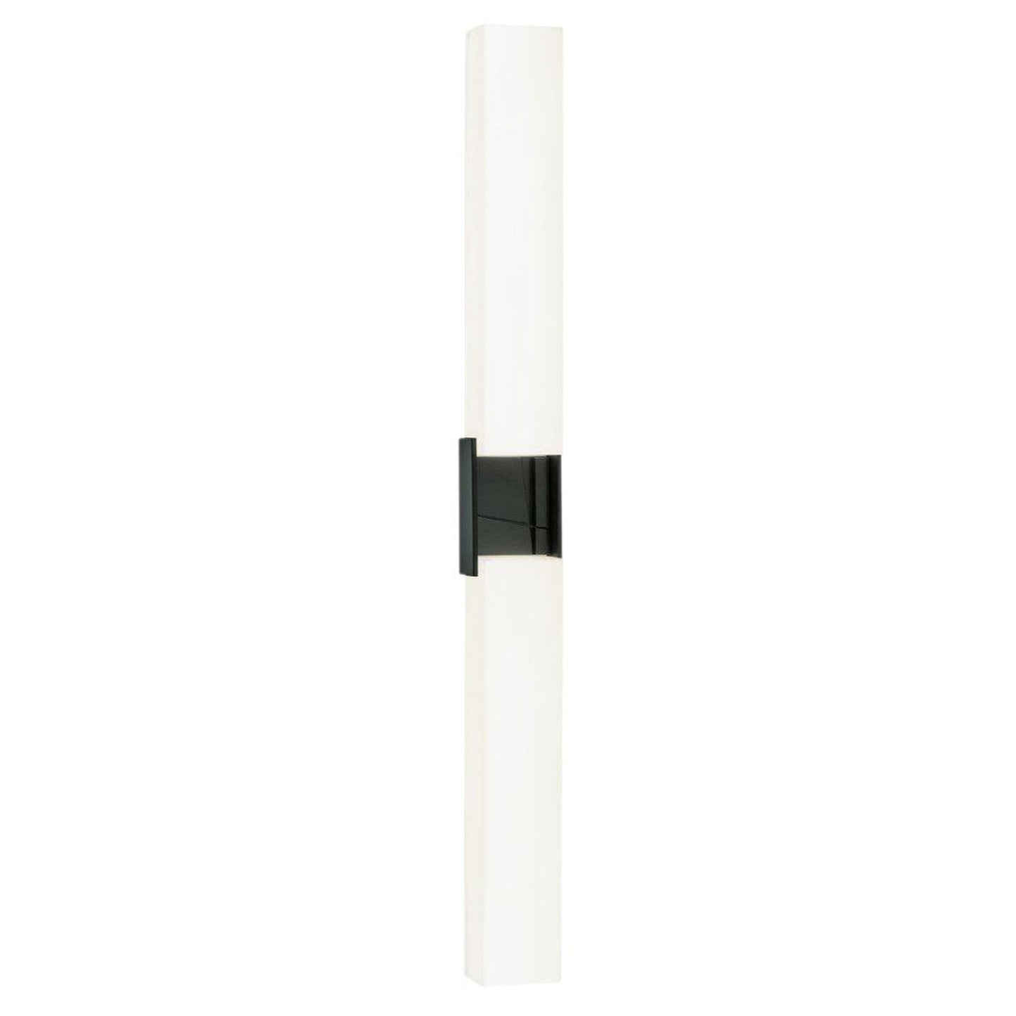 Norwell Lighting Artemis 36" 2-Light Matte Black LED Vanity Sconce With Matte Opal Acrylic Diffusers