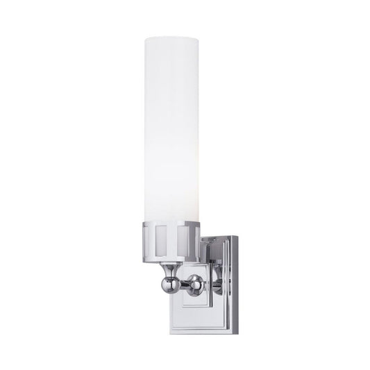 Norwell Lighting Astor 4" x 25" Polished Nickel Horizontal/Vertical LED Vanity Wall Sconce With Shiny Opal Glass Diffuser