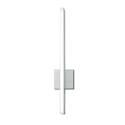 Norwell Lighting Ava 24" 1-Light Brushed Aluminum Vanity LED Sconce With Matte Opal Acrylic Diffuser