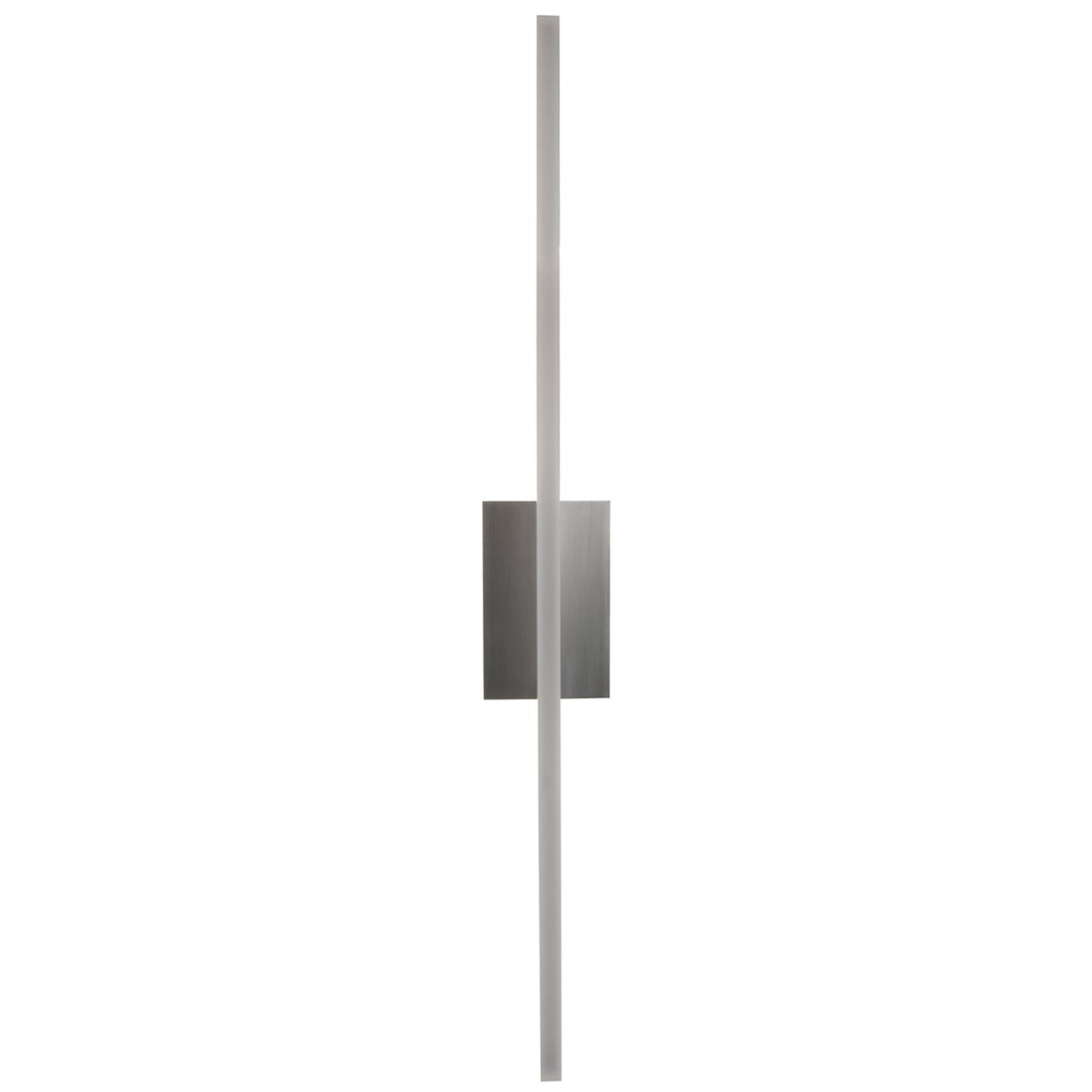 Norwell Lighting Ava 36" 1-Light Brushed Aluminum Vanity LED Sconce With Matte Opal Acrylic Diffuser