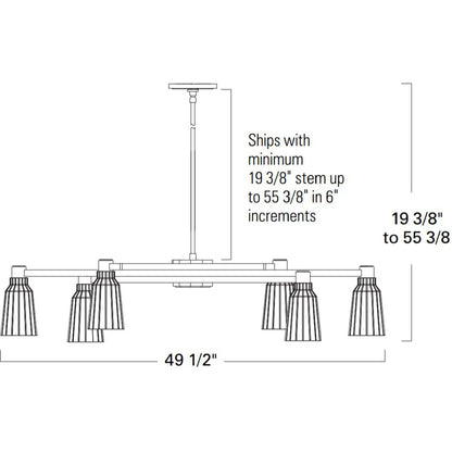 Norwell Lighting Carnival 9" x 4" 1-Light Polished Nickel Indoor Wall Light With Striped Clear Glass Diffuser