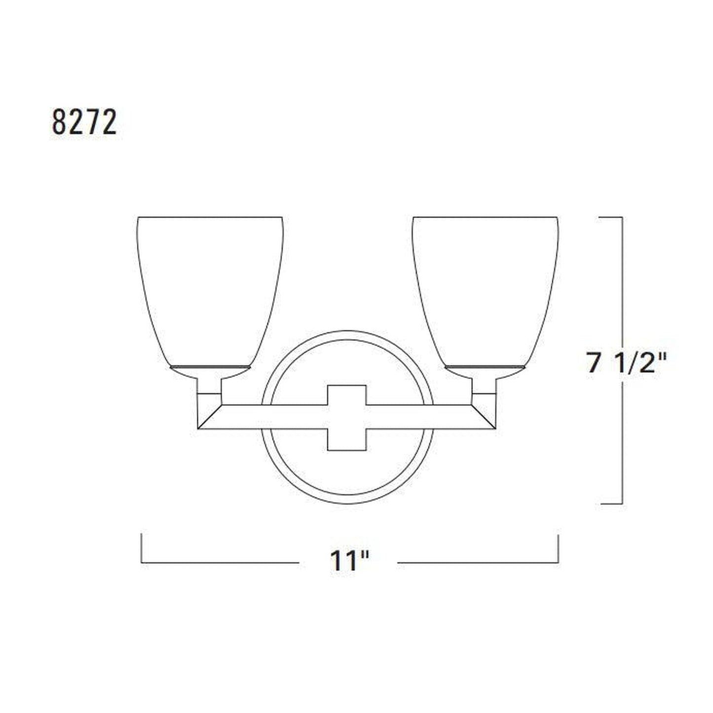 Norwell Lighting Chancellor 8" x 11" 2-Light Brushed Nickel Vanity Wall Sconce With Matte Opal Glass Diffuser