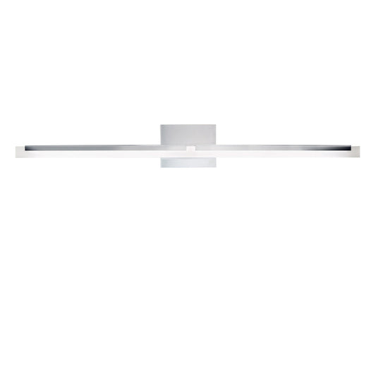 Norwell Lighting Double L 26" Linear Brushed Nickel Vanity Wall LED Sconce With Frosted Acrylic Diffuser