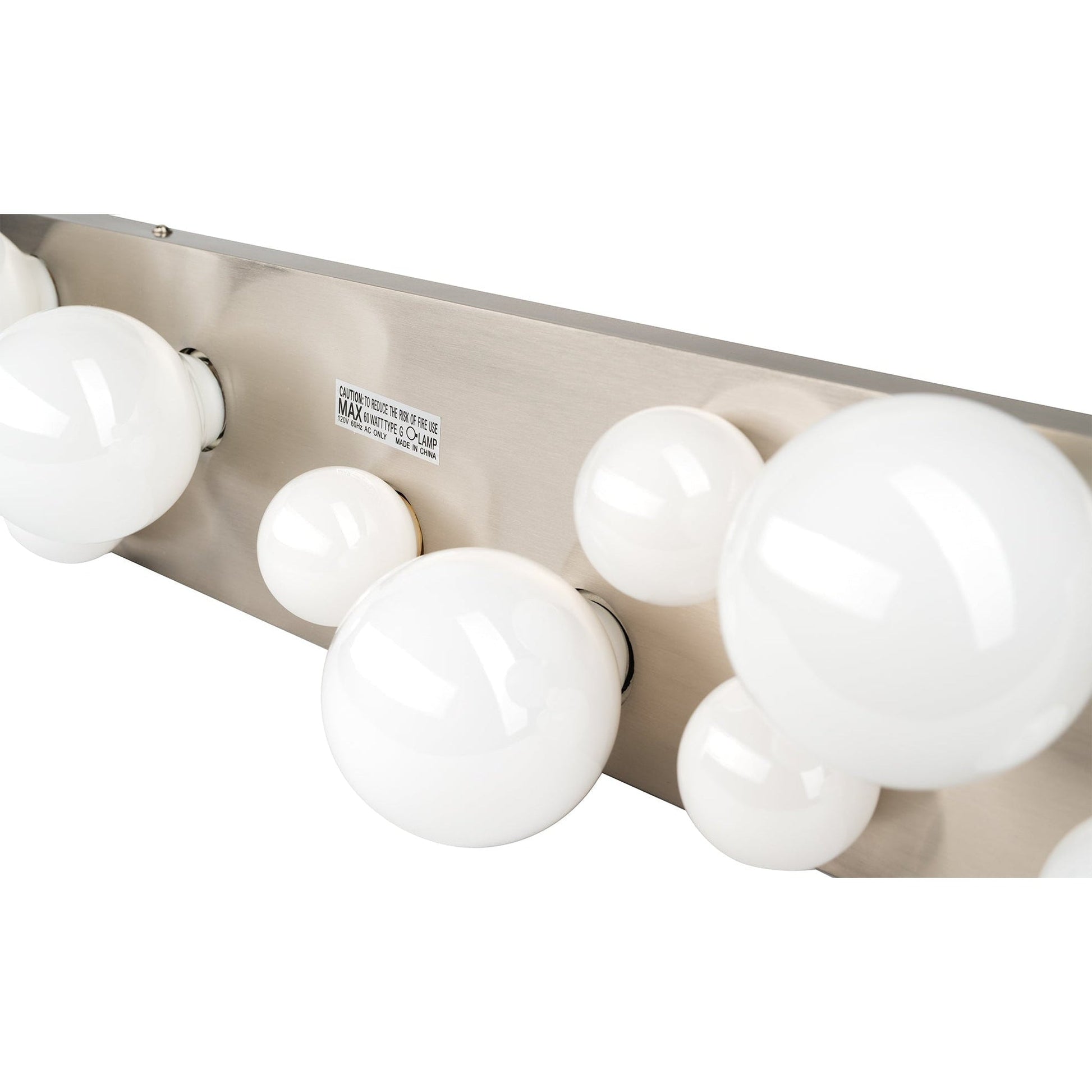 Norwell Lighting Hollywood 24" 9-Light Brushed Nickel Bath Bar Vanity Light