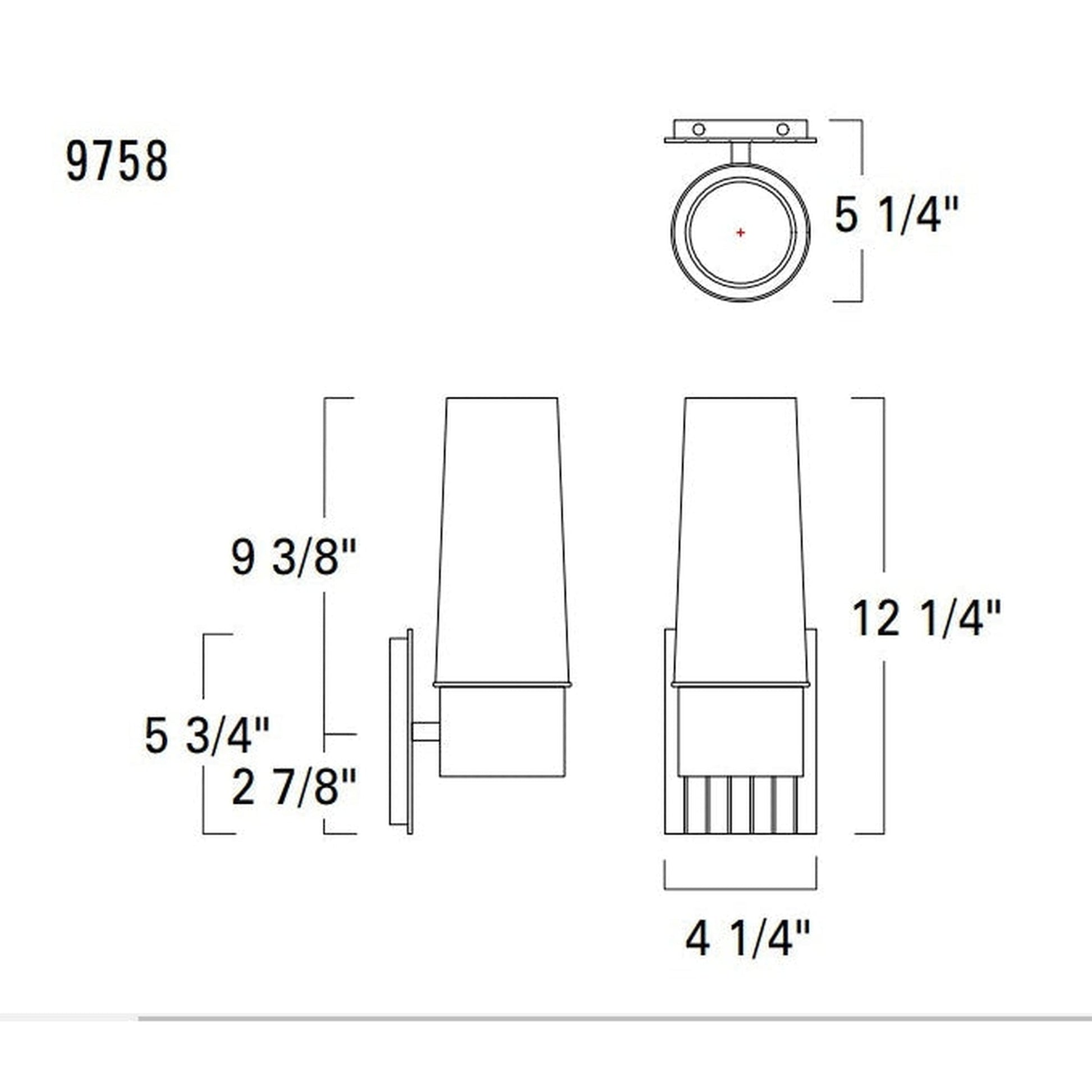 Norwell Lighting Icycle 12" x 4" 1-Light Matte Black Vanity Wall Sconce With Clear/Chrome Gradient Diffuser