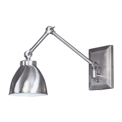 Norwell Lighting Maggie 7" x 5" 1-Light Pewter Swing Arm Sconce Indoor Wall Light