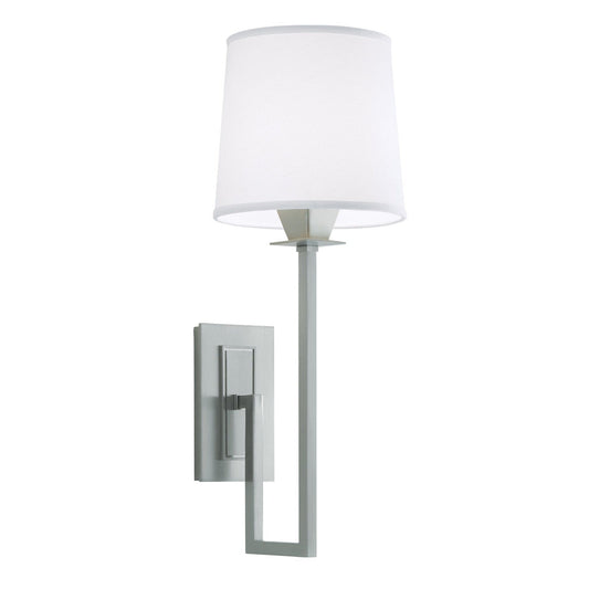 Norwell Lighting Maya 6" x 4" 1-Light Sconce Brushed Nickel Indoor Wall Light With Fabric Diffuser