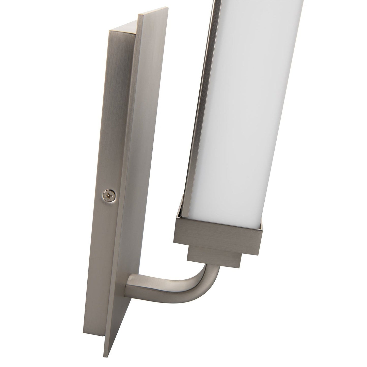 Norwell Lighting Tetris 16" x 4" 1-Light Brushed Nickel LED Vanity Sconce With Matte Opal Diffuser