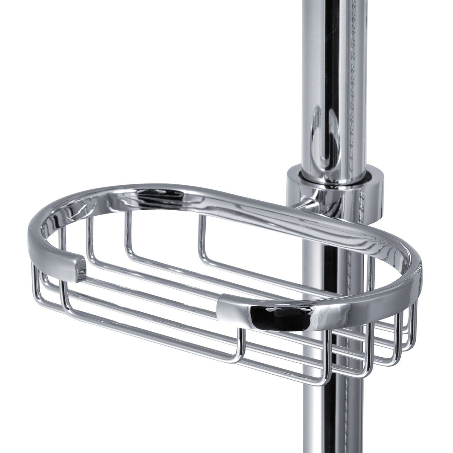PULSE ShowerSpas Adjustable Slide Bar With Built-in Soap Dish Shower System Accessory in Chrome Finish