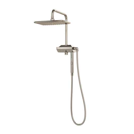 PULSE ShowerSpas AquaPower 2.5 GPM Shower System in Brushed Nickel Finish With Rain Shower Head and Multi Function Handheld Shower