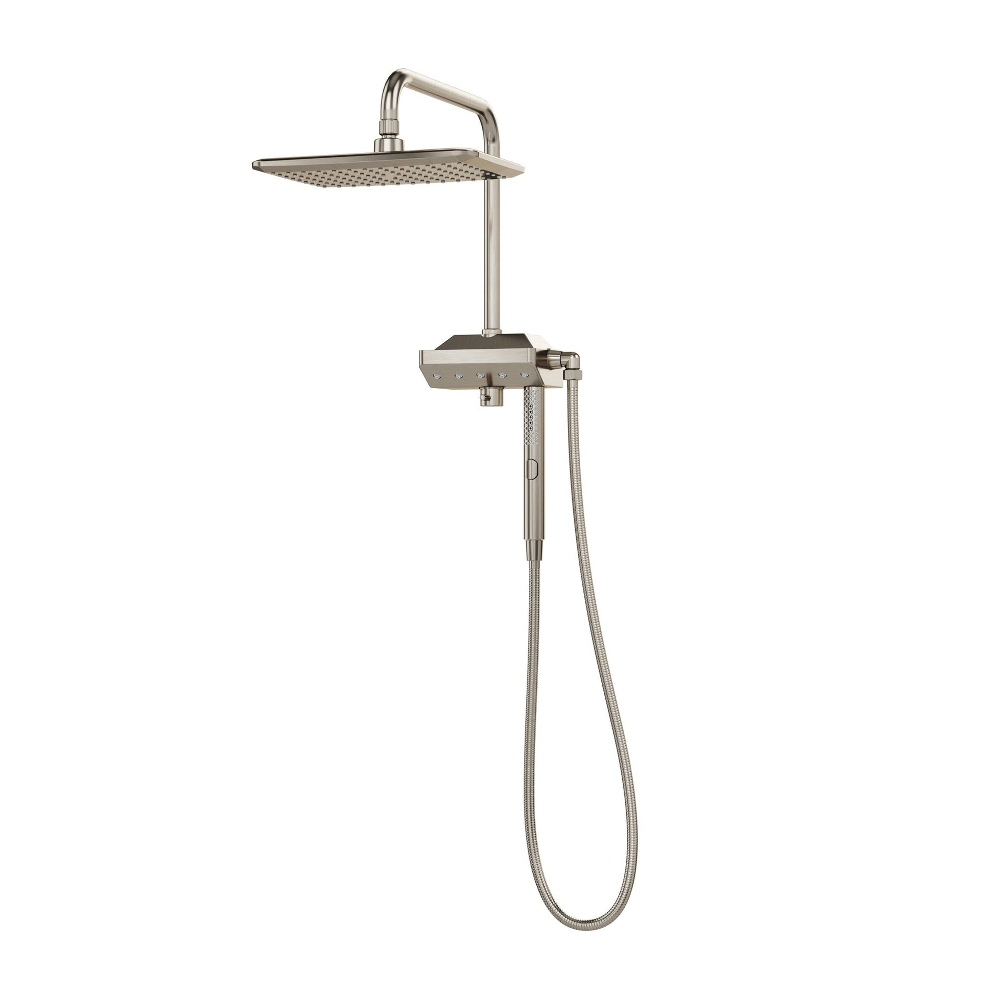 Wall Mounted Handheld Shower Holder with Integrated Hose Connection in Polished Chrome Finish