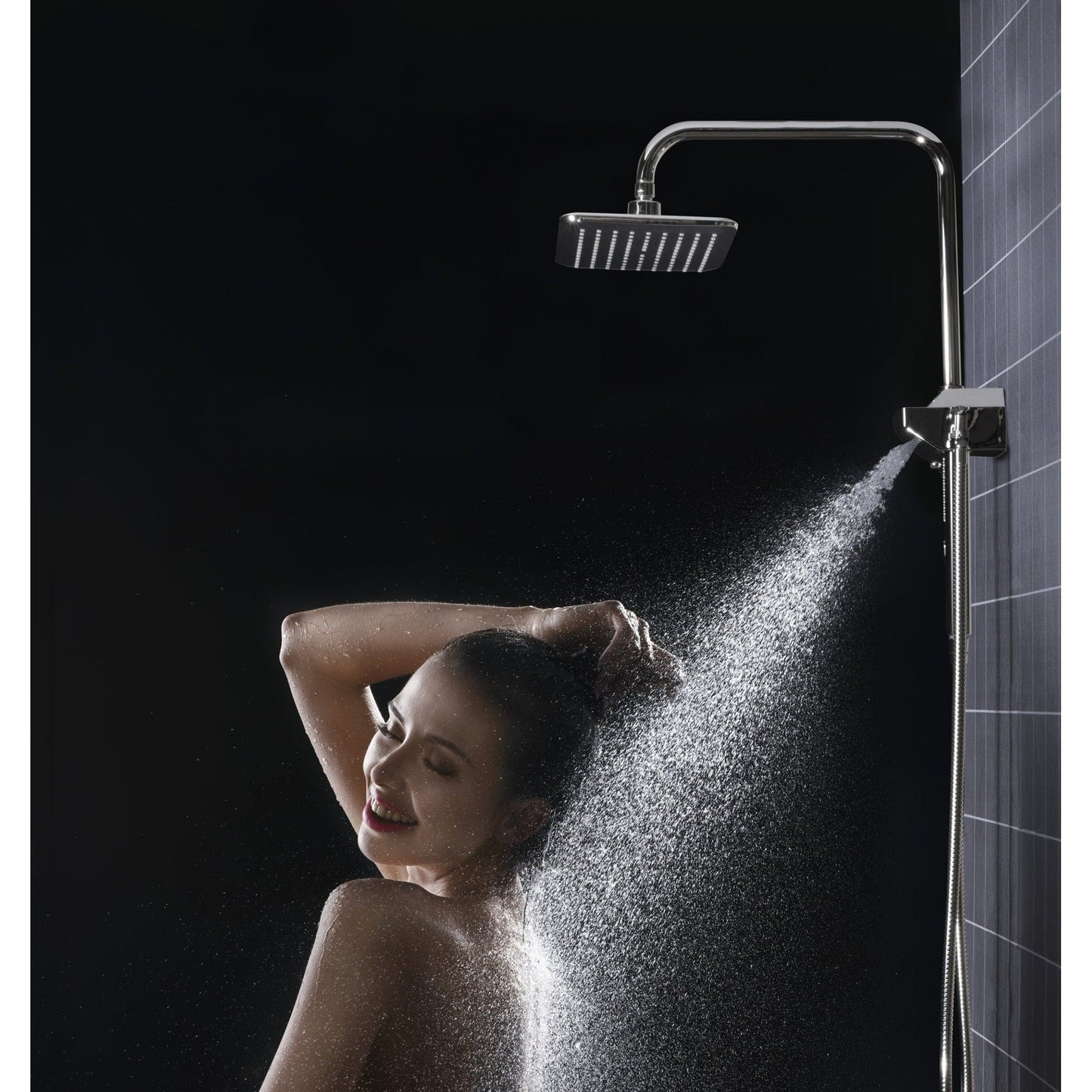 PULSE ShowerSpas AquaPower 2.5 GPM Shower System in Chrome Finish With Rain Shower Head and Multi Function Handheld Shower