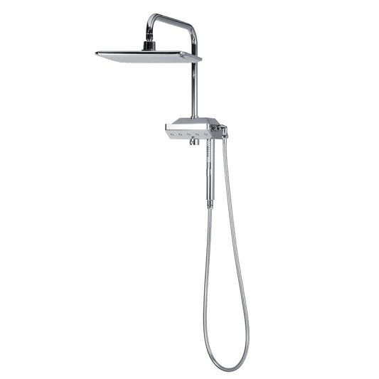 PULSE ShowerSpas AquaPower 2.5 GPM Shower System in Chrome Finish With Rain Shower Head and Multi Function Handheld Shower