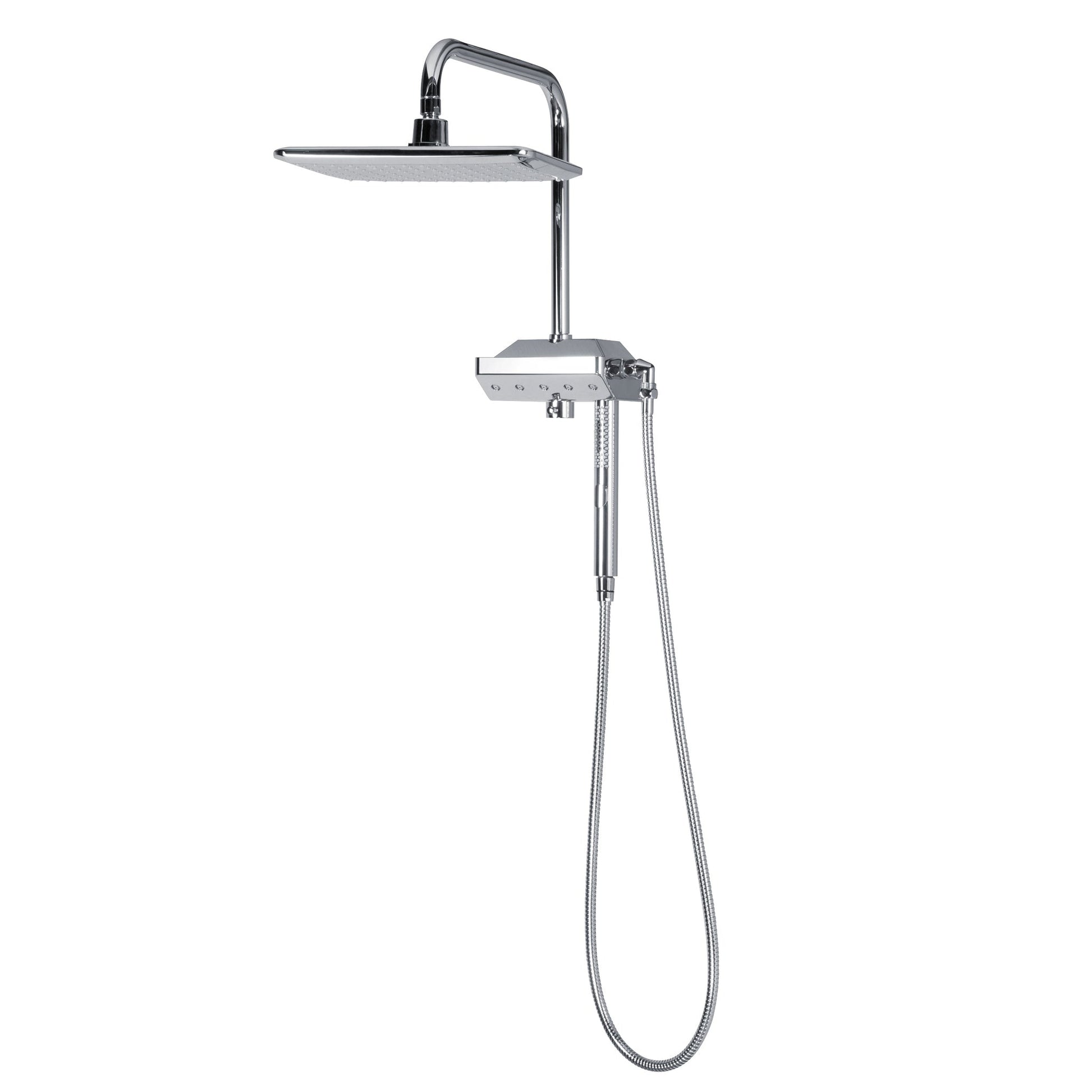 ALL METAL Handheld Shower Head with Hose and Brass Holder CHROME 2.5 GPM  High