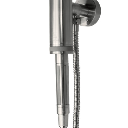PULSE ShowerSpas Aquarius 1.8 GPM Shower System in Brushed Nickel Finish With Rain Shower Head and Single Function Hand Shower