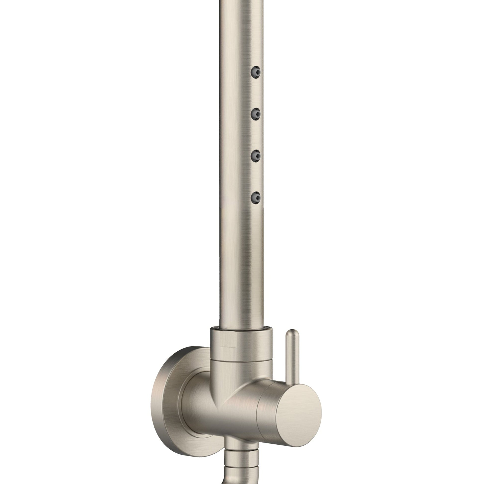 PULSE ShowerSpas Atlantis 1.8 GPM Rain Shower System in Brushed Nickel Finish With 5-Power Nozzle Spray and Single Function Hand Shower