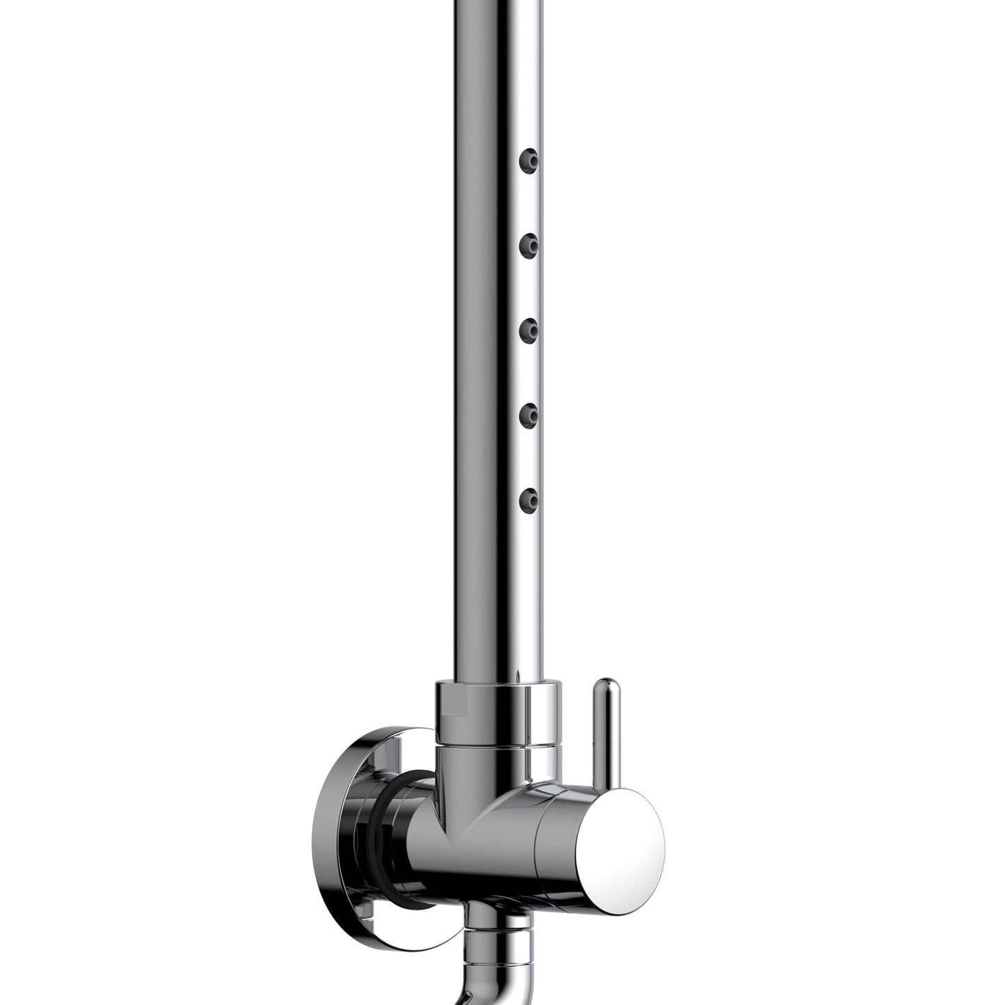 PULSE ShowerSpas Atlantis 1.8 GPM Rain Shower System in Chrome Finish With 5-Power Nozzle Spray and Single Function Hand Shower