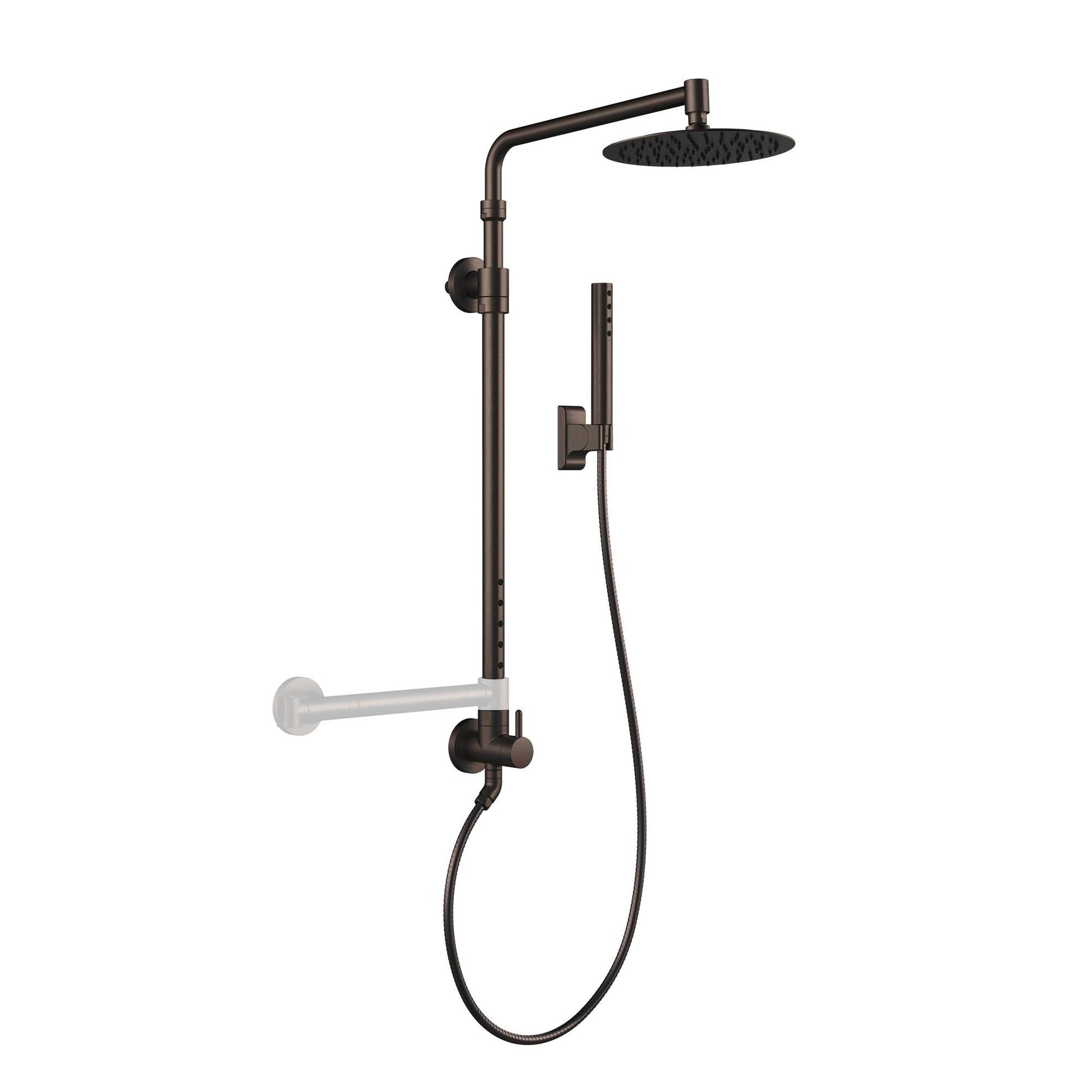 PULSE ShowerSpas Atlantis 1.8 GPM Rain Shower System in Oil Rubbed Bronze Finish With 5-Power Nozzle and Single Function Hand Shower