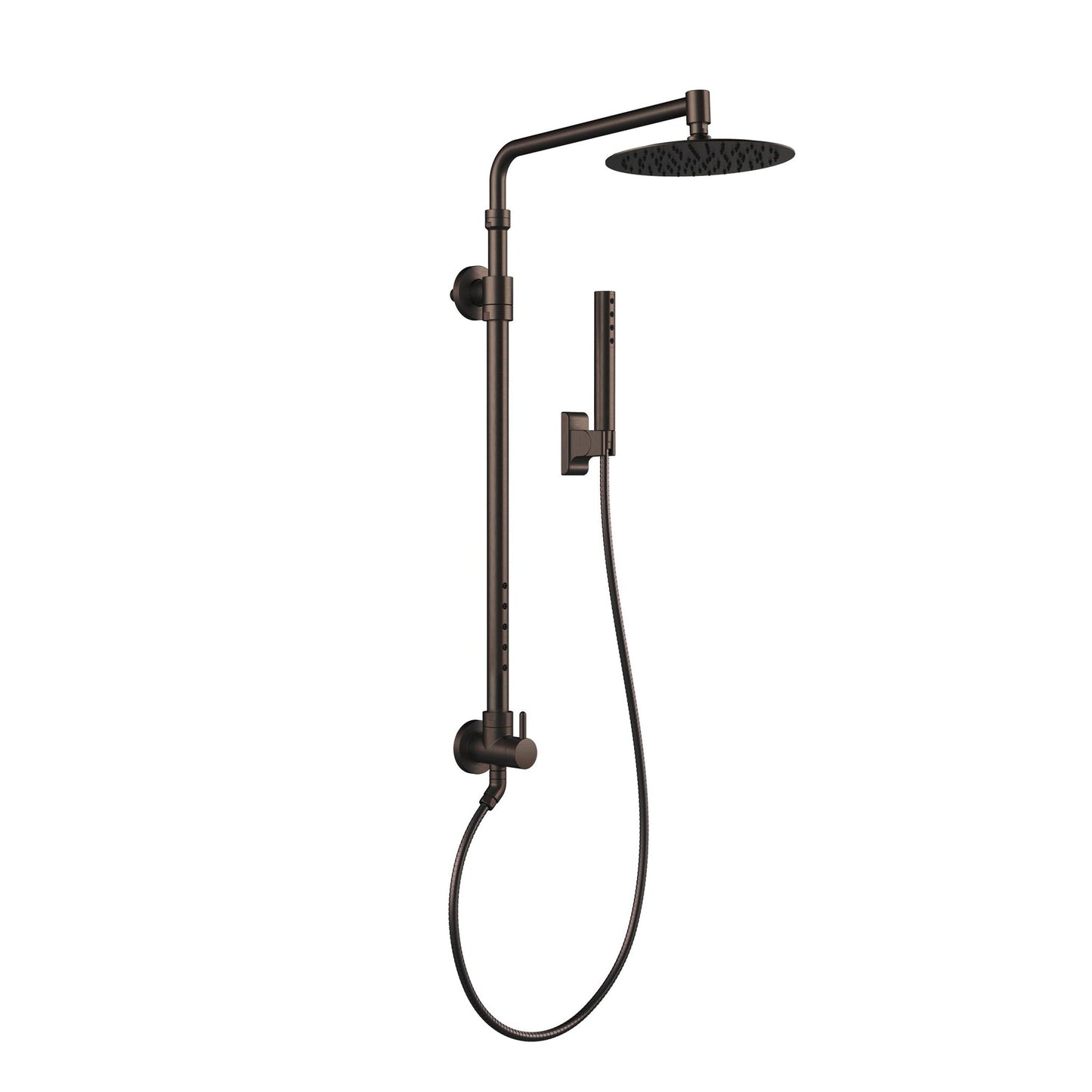 PULSE ShowerSpas Atlantis 2.5 GPM Rain Shower System in Oil Rubbed Bronze Finish With 5-Power Nozzle and Single Function Hand Shower