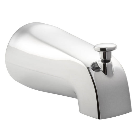 PULSE ShowerSpas Brass Material NPT Connection Tub Spout in Chrome Finish With Diverter