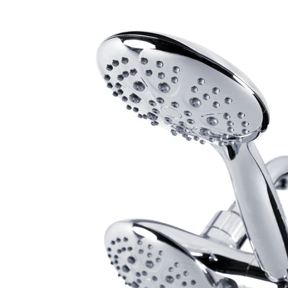 PULSE ShowerSpas Fusion 2.5 GPM Shower Combo in Chrome Finish With 6-Function Shower Head and Hand Shower