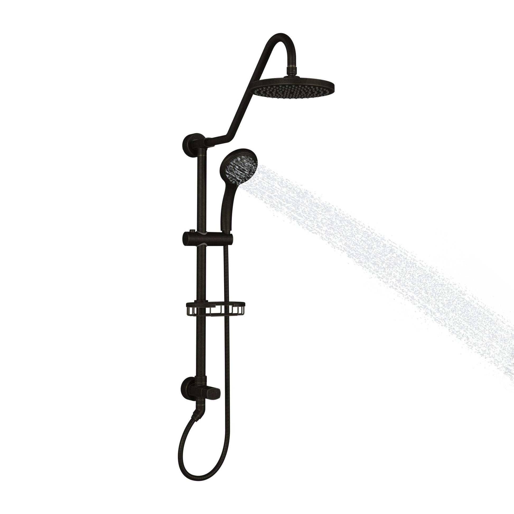 PULSE ShowerSpas Kauai III 1.8 GPM Rain Shower System in Oil Rubbed Bronze Finish 5-Function Hand Shower