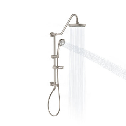 PULSE ShowerSpas Kauai III 2.5 GPM Rain Shower System in Brushed Nickel Finish With 5-Function Hand Shower