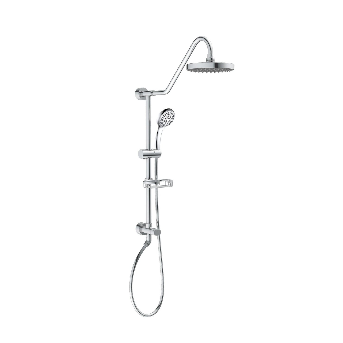 PULSE ShowerSpas Kauai III 2.5 GPM Rain Shower System in Chrome Finish With 5-Function Hand Shower