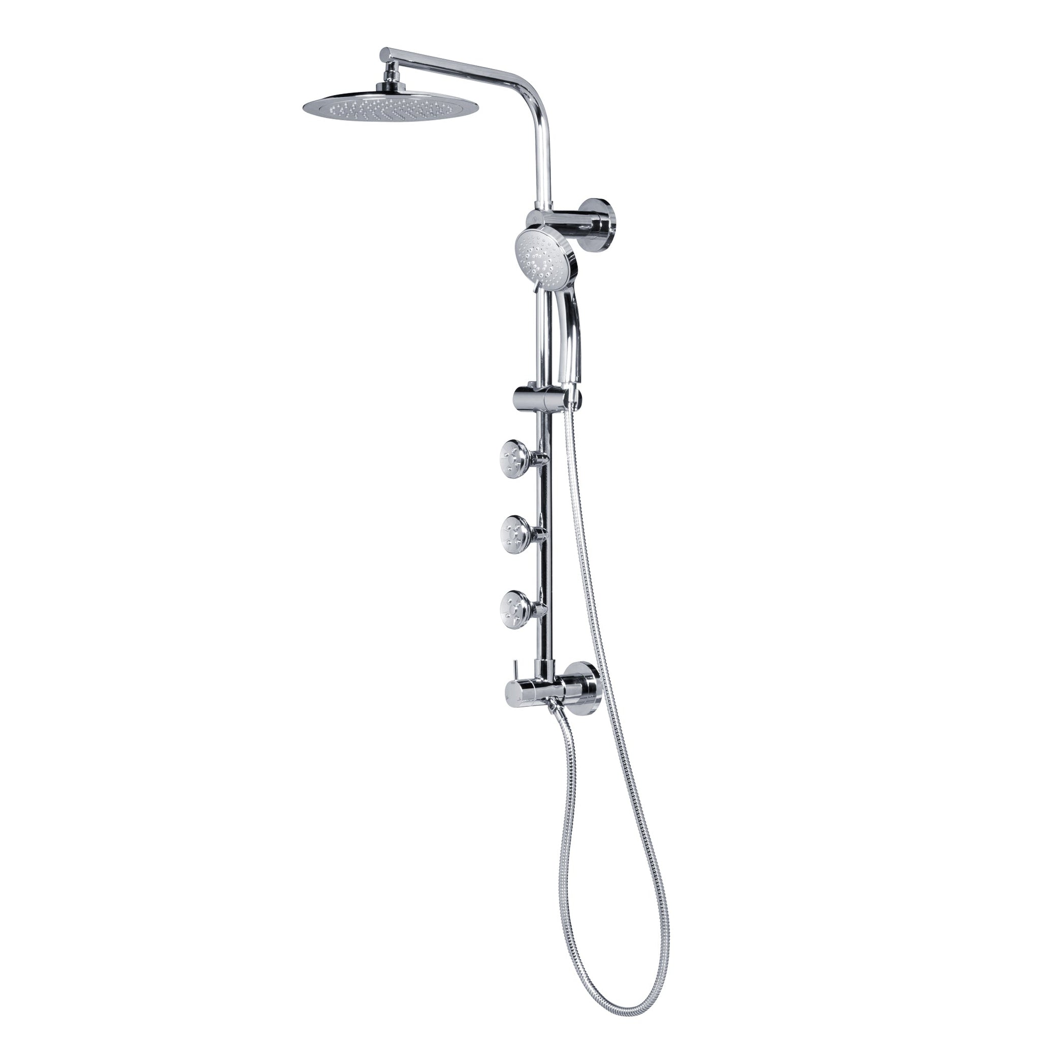 PULSE ShowerSpas Lanai 1.8 GPM Rain Shower System in Chrome Finish