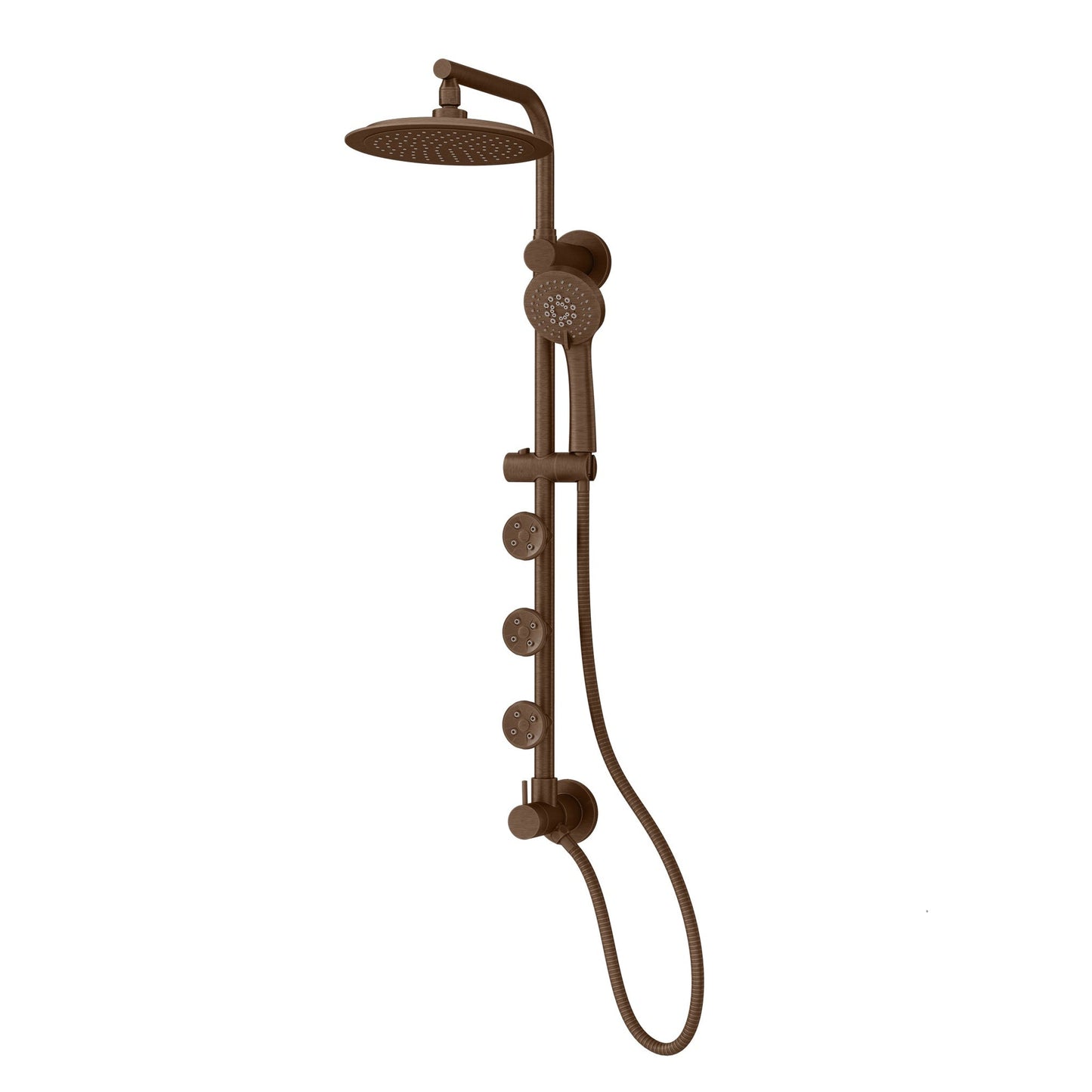 PULSE ShowerSpas Lanai 1.8 GPM Rain Shower System in Oil Rubbed Bronze With 3-Power Spray Body Jet and 3-Function Hand Shower