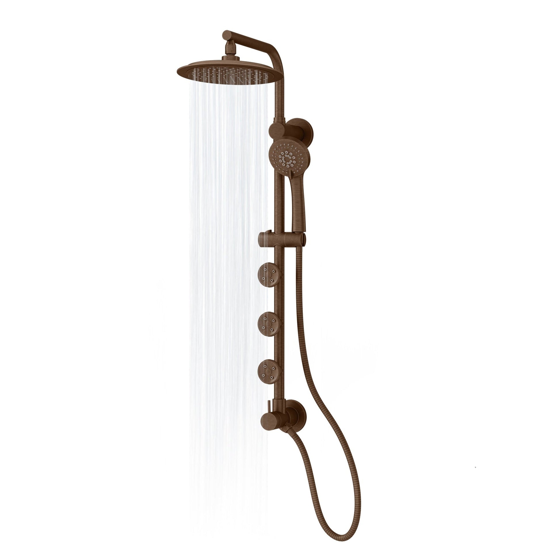 PULSE ShowerSpas Lanai 2.5 GPM Shower System in Oil Rubbed Bronze With 3-Power Spray Body Jets and 3-Function Hand Shower