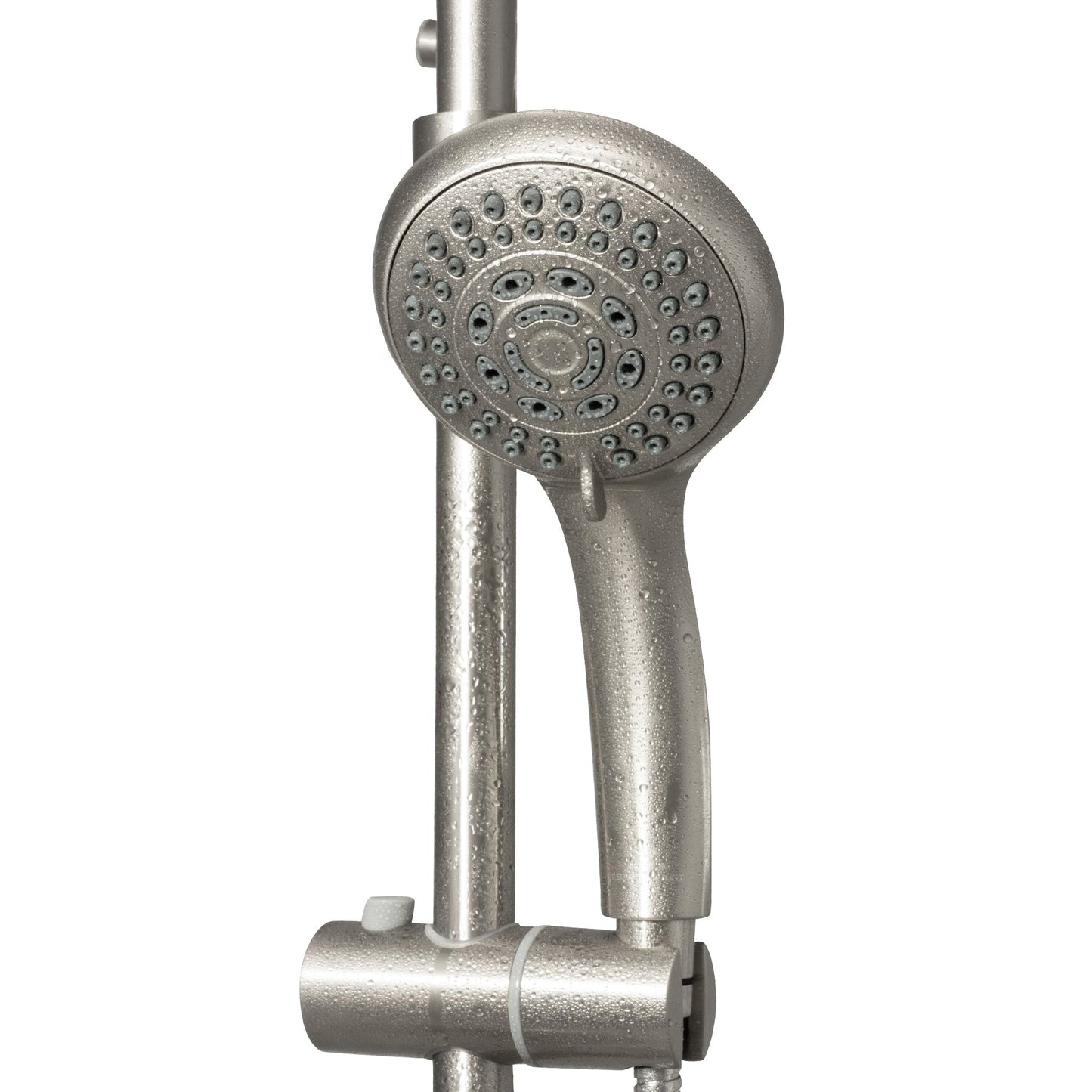 PULSE ShowerSpas Lanikai 2.5 GPM Rain Shower System in Brushed Nickel Finish With 3-Power Spray Body Jet and 5-Function Hand Shower