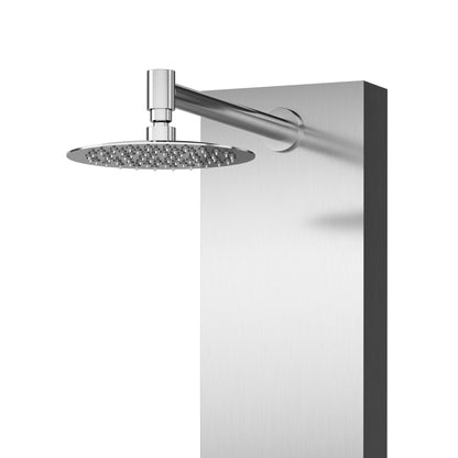 PULSE ShowerSpas Monterey 59" Rain Shower Panel 2.5 GPM in Brushed Stainless Steel Finish With 6-Silk Spray Body Jet and Hand Shower