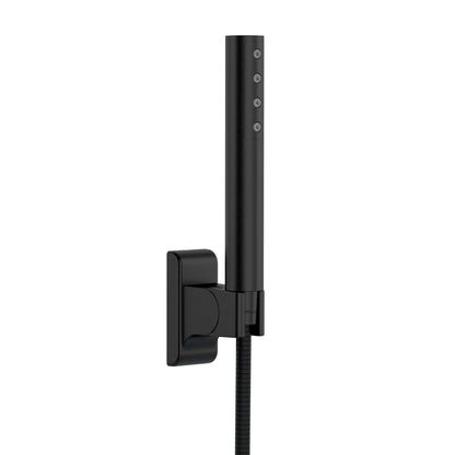 PULSE ShowerSpas Niagra Wall Mounted High Flow Tub Filler in Matte Black Finish With Single Function Hand Shower