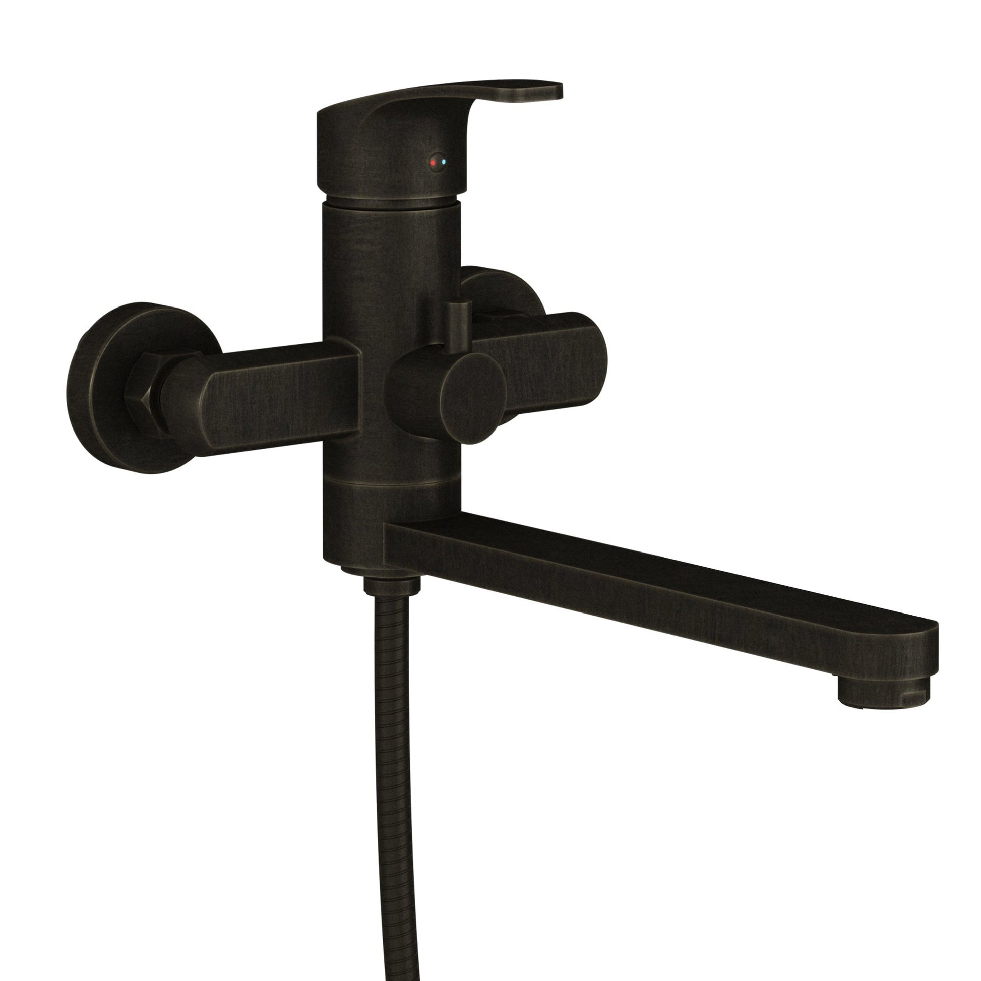PULSE ShowerSpas Niagra Wall Mounted High Flow Tub Filler in Oil Rubbed Bronze Finish With Single Function Hand Shower