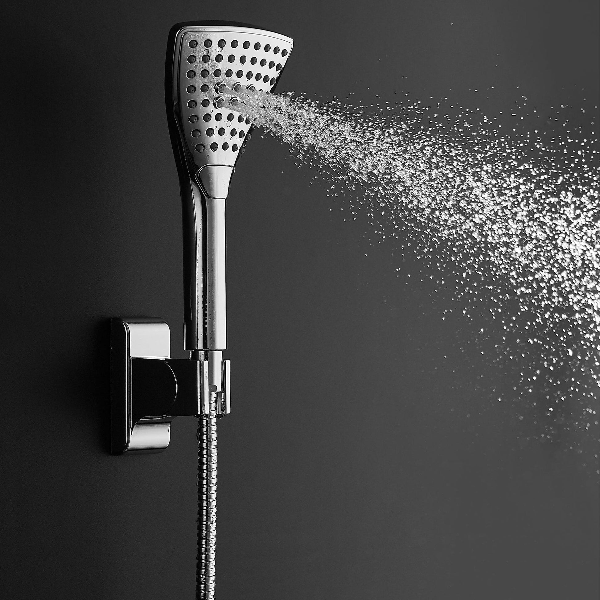 PULSE ShowerSpas PowerShot 3-Function Curved Shower Head 1.8 GPM in Chrome Finish Shower System With 3-Function Hand Shower