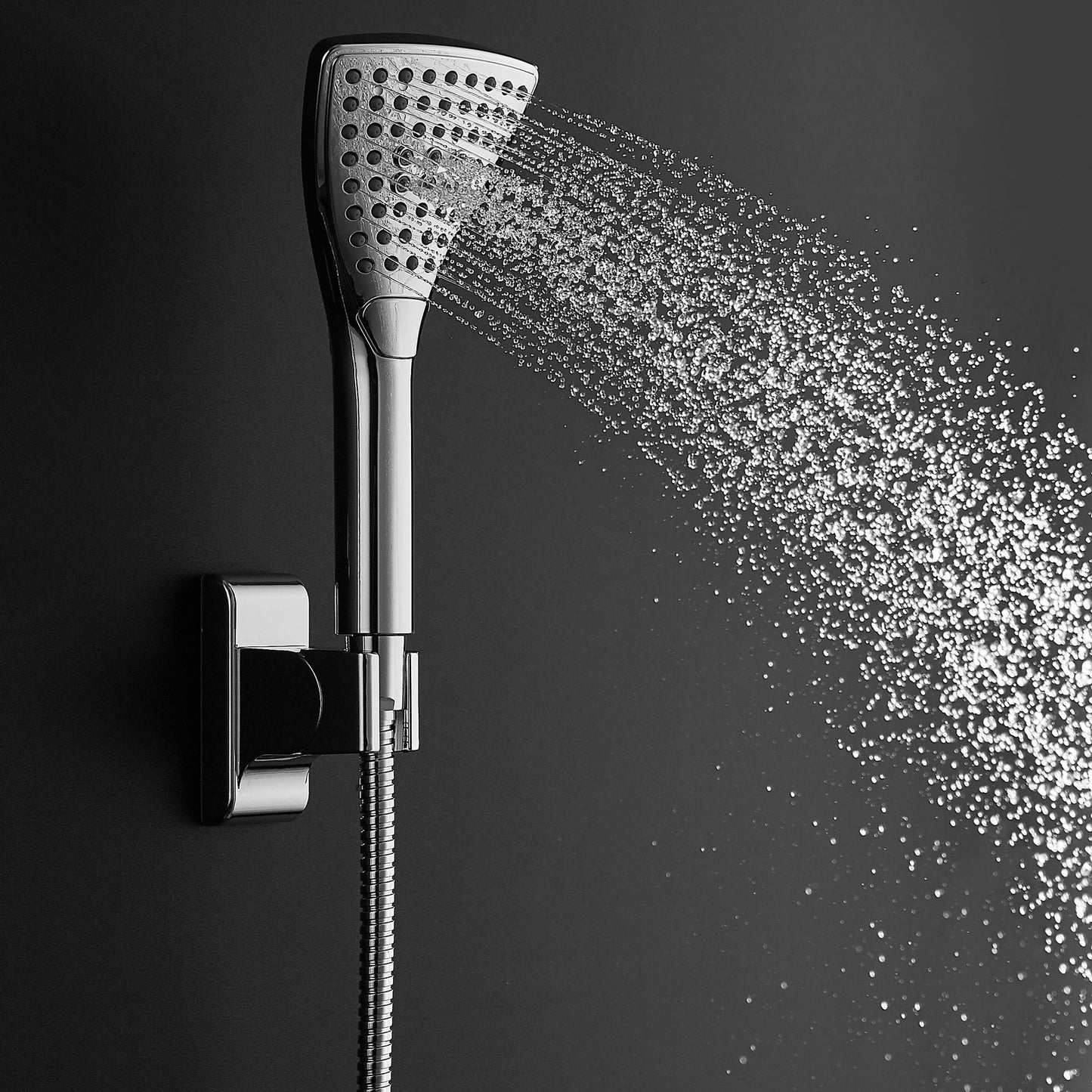 PULSE ShowerSpas PowerShot 3-Function Curved Shower Head 2.5 GPM in Chrome Finish Shower System With 3-Function Hand Shower