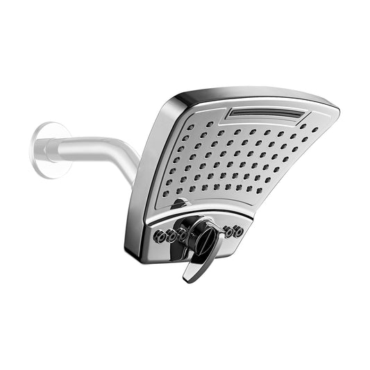 PULSE ShowerSpas PowerShot 3-Function Curved Shower Head in Chrome Finish